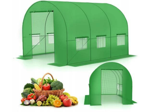 Тунельна теплиця з поліетилену 2x3 м Funfit Garden парник з вікнами та фартухом 140 г/м², фото 1