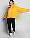 Яскрава демісезонна коротка жіноча лакова куртка в стилі 80-х гірчиця LS-8919-6, фото 4