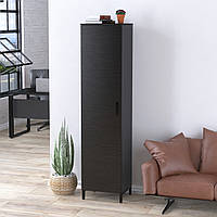 Шафа пенал офісна з полицями LT-450-1900 каркас антрацит Loft Design Венге Луїзіана