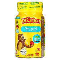 Омега-3 для детей L'il Critters "Omega-3" с витаминами, вкус малины и лимонада (60 жевательных конфет)