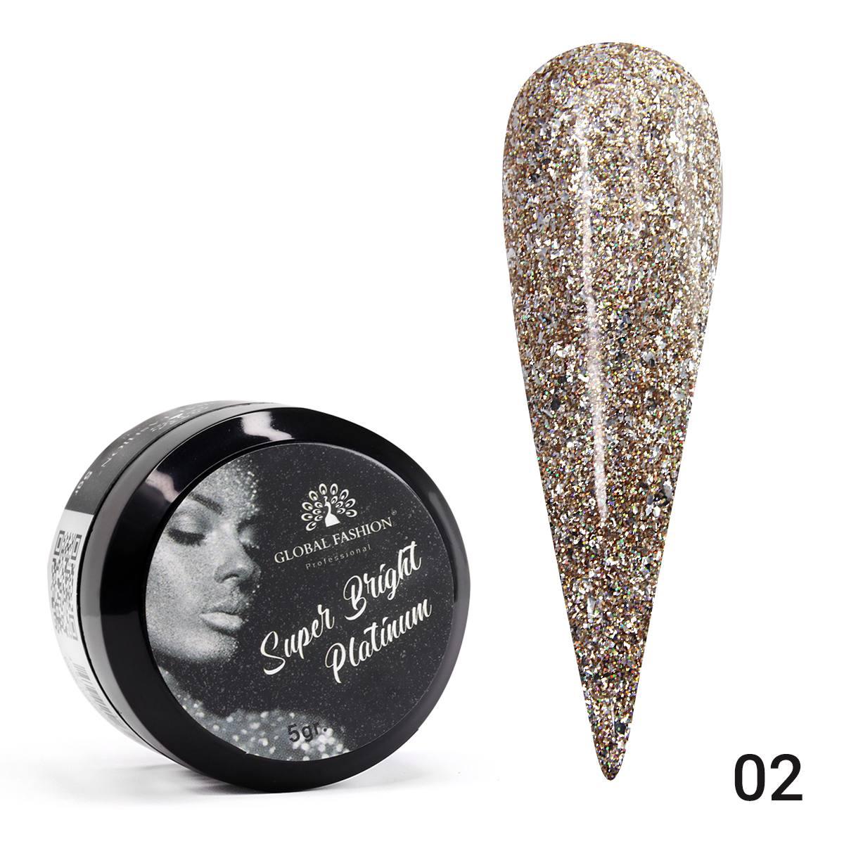 Гель-краска Super Bright platinum № 01, 5 гр