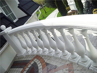 Белая матовая балюстрада с балясинами B3
