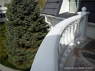 Балюстрада с радиусными перилами