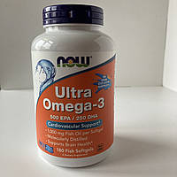 Now Ultra omega 3, Ультра омега 3, 180 рибних капсул