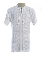 В'язання пов'язана вишиванка Назар х/б з коротким рукавом