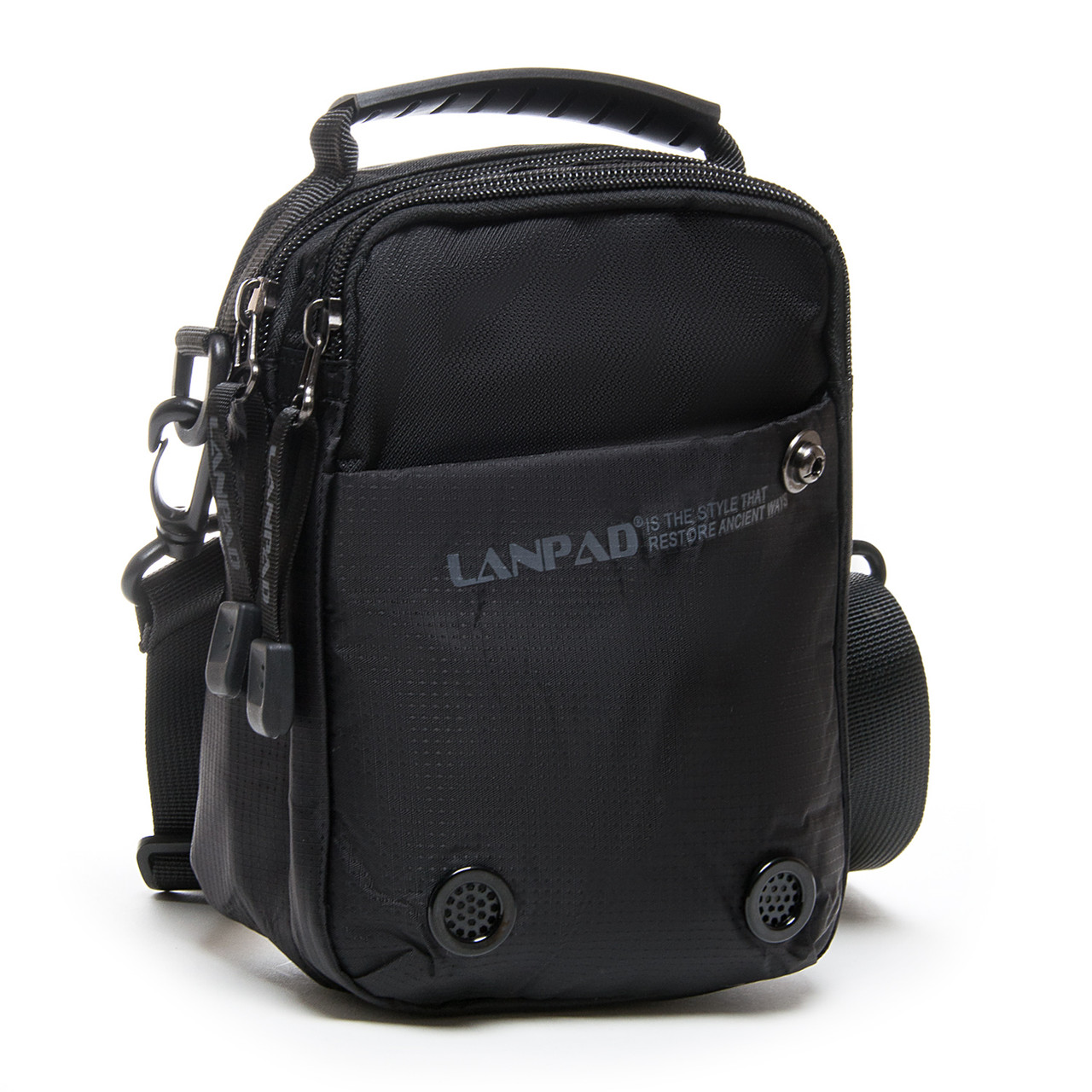 Чоловіча сумка з поліестеру чорний Арт.8354 black Lanpad (54)