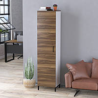 Шафа пенал офісна з полицями LT-450-1900 каркас білий Loft Design Горіх Модена