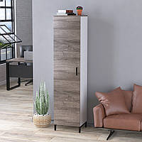 Шафа пенал офісна з полицями LT-450-1900 каркас білий Loft Design Дуб Палена