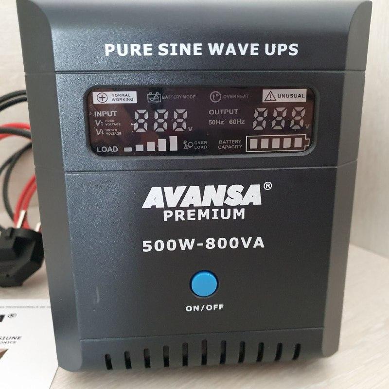 Бесперебойный блок питания ИБП Avansa UPS 500W-800VA-12VDC Источники бесперебойного питания, Ибп для дома - фото 3 - id-p1750790255