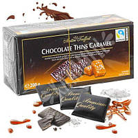 Шоколадные конфеты с начинкой карамель с солью Maitre Truffout Chocolate Thins Caramel 200 г Австрия