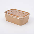 Салатниця 750мл крафтова прямокутна 50шт/уп