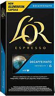 Кава в капсулах L'OR Espresso Decaffeinato (без кавошу) 10 шт, Nespresso Уцінка 08.09.23