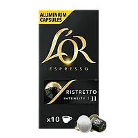 Кава в капсулах Nespresso L`OR Ristretto 10 шт Уцінка.14.05.23
