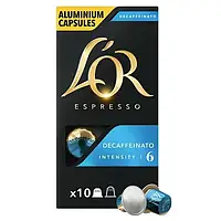 Кофе без кофеина в капсулах L'OR Espresso Decaffeinato Nespresso - 10 шт.Уценка 09.09.23