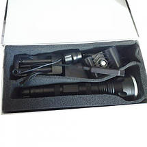 Ліхтар Police Q2807-T6 на рушницю 3 фільтри мисливський поліцейський ліхтарик піддульний ЗП 220V/12V чорний, фото 3