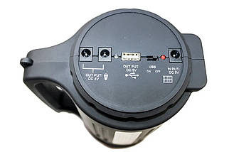 Переносний ручний ліхтар Luxury 2886 5W+22SMD з вбудованим акумулятором Power Bank і TF card 220 V 5500 mah, фото 2