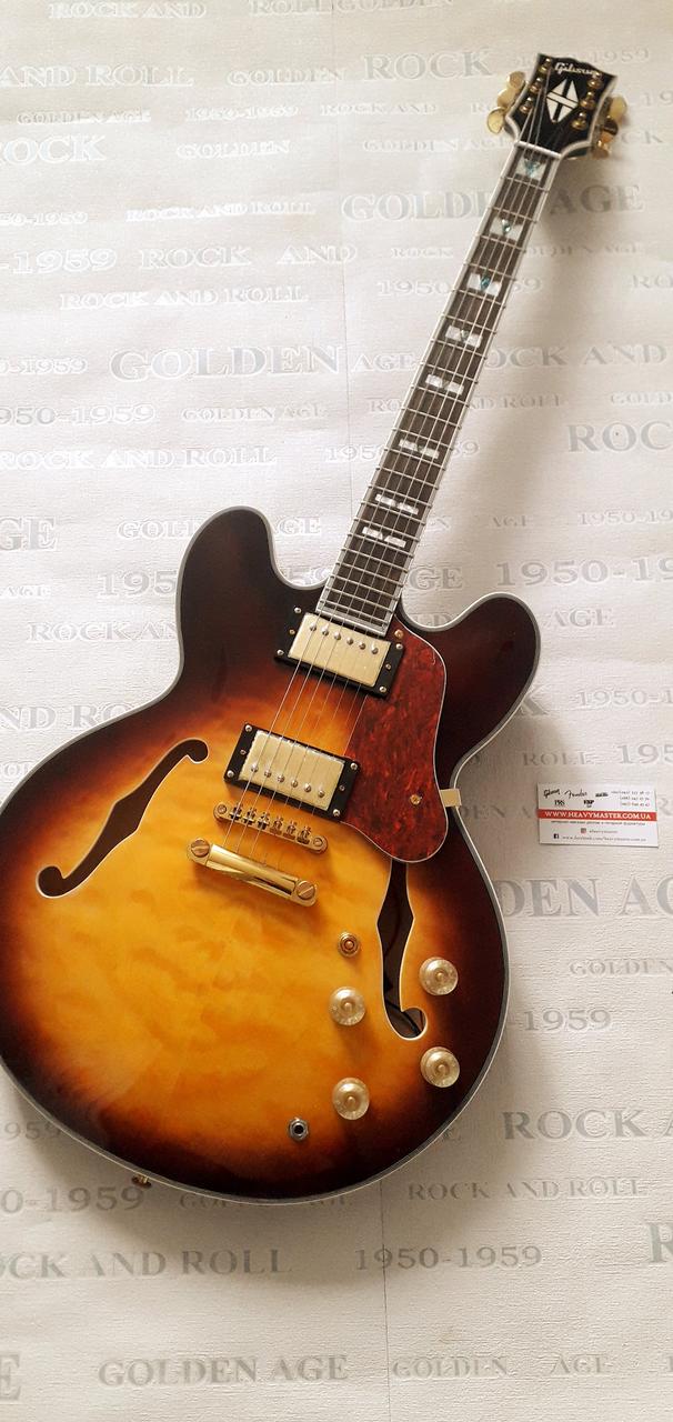 Електрогітара Gibson ES 335 Custom Shop Brown China, фото 1
