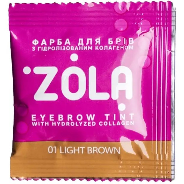 Zola Фарба для брів 01 Light Brown у саше, 5 мл
