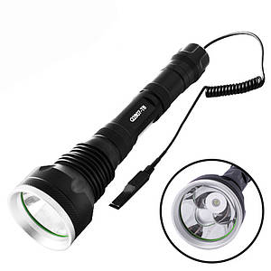 Ліхтар Police Q2807-T6 на рушницю 3 фільтри мисливський поліцейський ліхтарик піддульний ЗП 220V/12V чорний