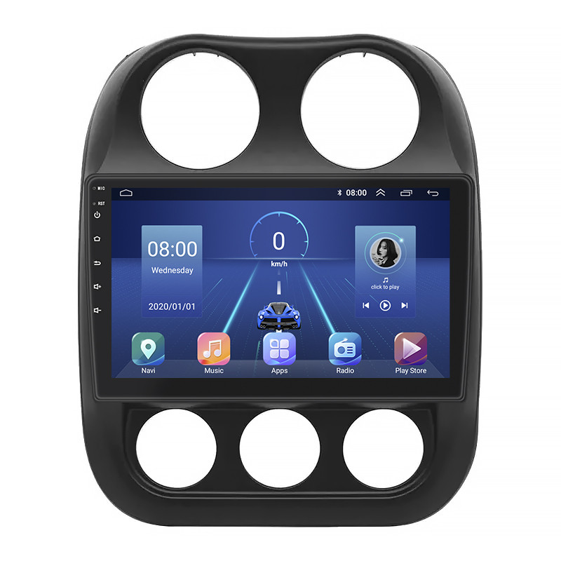 Стандартне радіо Lesko для Jeep Compass I рестайлінг 2 2013-2016 екран 10 "4/32gb 4G Wi-Fi GPS TOP, фото 1