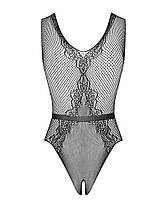 (SALE) Сітчастий бодистокінг із доступом Obsessive B115 teddy S/M/L, чорний, фото 4