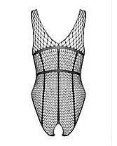 Бодістокінг з великої сітки з доступом Obsessive B117 teddy S/M/L, чорний, фото 4