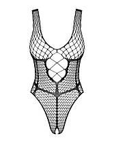 Бодістокінг з великої сітки з доступом Obsessive B117 teddy S/M/L, чорний, фото 5