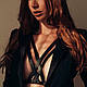 Портупея Bijoux Indiscrets MAZE - Halter Bra Harness Black, фото 4