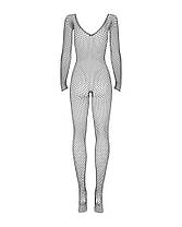 Сітчастий бодистокінг із довгим рукавом Obsessive Bodystocking N109 black S/M/L, чорний, комбінезон, фото 4