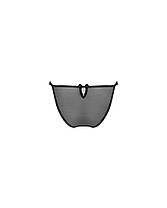 Напівпрозорі трусики з підвіскою Obsessive Ivannes panties black 2XL/3XL, чорні, фото 4