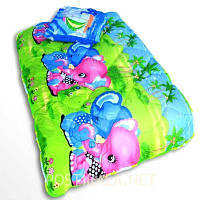Набор детское закрытое силиконовое одеяло 110x140 с подушкой 50х50 54799 (разные цвета)