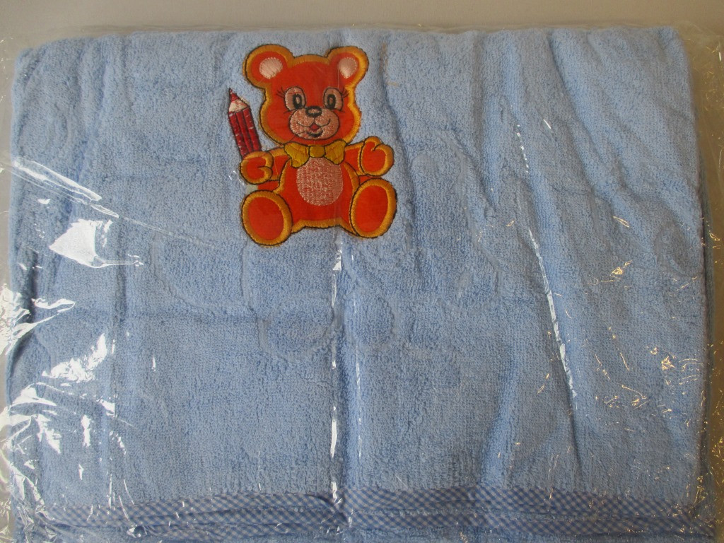 Дитяче махрове простирадло з аплікацією., фото 1