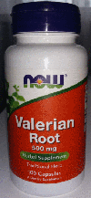 Корінь валеріани Now Foods Valerian Root 500 mg 100 caps