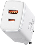 Мережевий зарядний пристрій Baseus Compact Quick Charger U+C 20W EU white (CCXJ-B02), фото 2