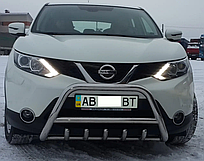 Кенгурятник WT003 (нерж) Nissan Qashqai 2014-