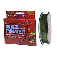 Шнур плетений MAX POWER 4X 0,14мм 150м 10kg green BOYA BY