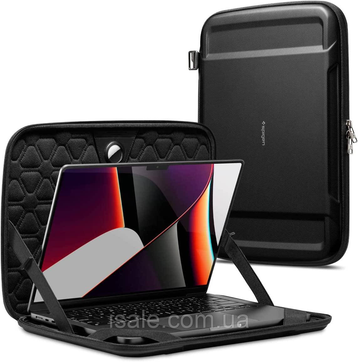 Сумка-чохол Spigen Rugged Armor Pro Pouch для MacBook 13-14 (2023-2021), AFA04270 у чорному кольорі, фото 1