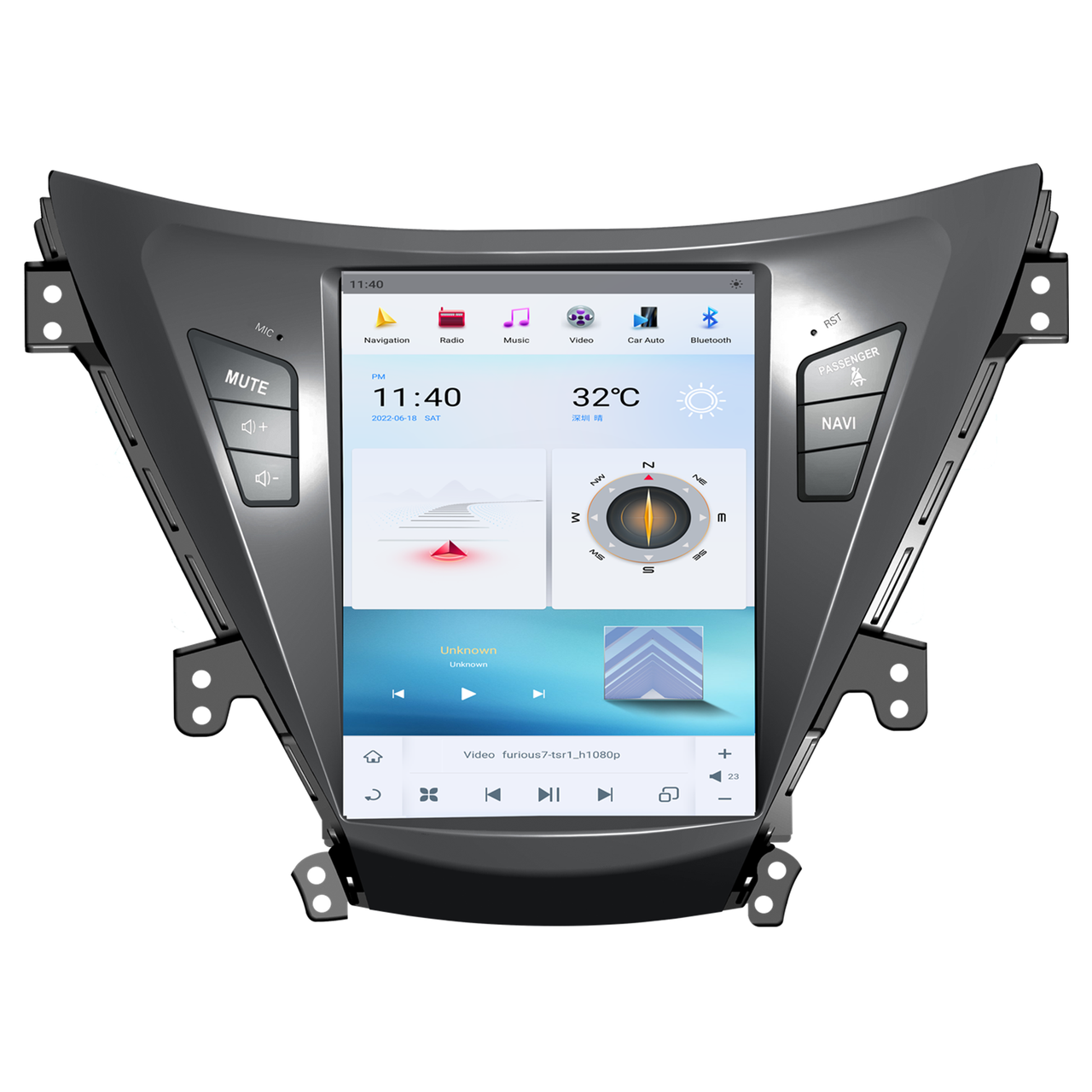 Штатна магнітола для Hyundai Elantra 2011-2013 Tesla Style на Android