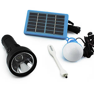 Ліхтарик ручний BL YW-038 hand torch + bulb + solar, фото 3