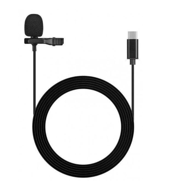 Петличний мікрофон для блогів стриму lavalier microphone Type-C, фото 1