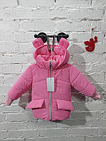 Демисезонная курточка для девочки "Мимимишка" розовая 92,98