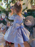 Дитяча сукня оксамитова пудрового кольору на зріст 98-104 см, фото 3