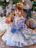 Дитяча сукня оксамитова пудрового кольору на зріст 98-104 см, фото 2