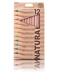 Олівці кольорові "MARCO" №6400-12CB Natural Jumbo (12 кольорів)