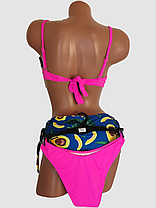 ОПТ Купальник-трійка з бразиліана авокадо Sisianna 58816-1 36-44 малиновий на 42 44 46 48 50 розмір, фото 2