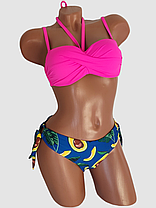 ОПТ Купальник-трійка з бразиліана авокадо Sisianna 58816-1 36-44 малиновий на 42 44 46 48 50 розмір, фото 5