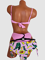 ОПТ Купальник тройка з бразиліана авокадо Sisianna 58816-1 36-44 бузковий на 42 44 46 48 50 розмір, фото 3