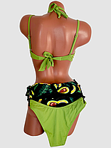 ОПТ Купальник-трійка з бразиліана авокадо Sisianna 58816-1 36-44 Хакі на 42 44 46 48 50 розмір, фото 2