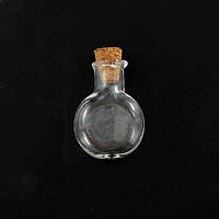 Пляшечка Finding Пласка кругла Прозора Скляна 26 мм x 19 мм Ємність 2 ml