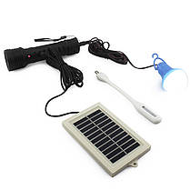 Ліхтарик ручний BL YW-037 + bulb + solar, фото 4